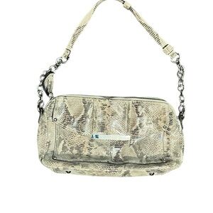B Makowsky Elegant Snakeskin Pattern Shoulder Bag